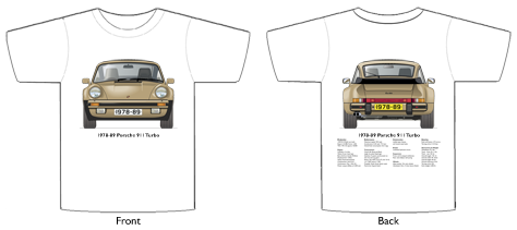 Porsche 911 Turbo 1978-89 T-shirt Front & Back